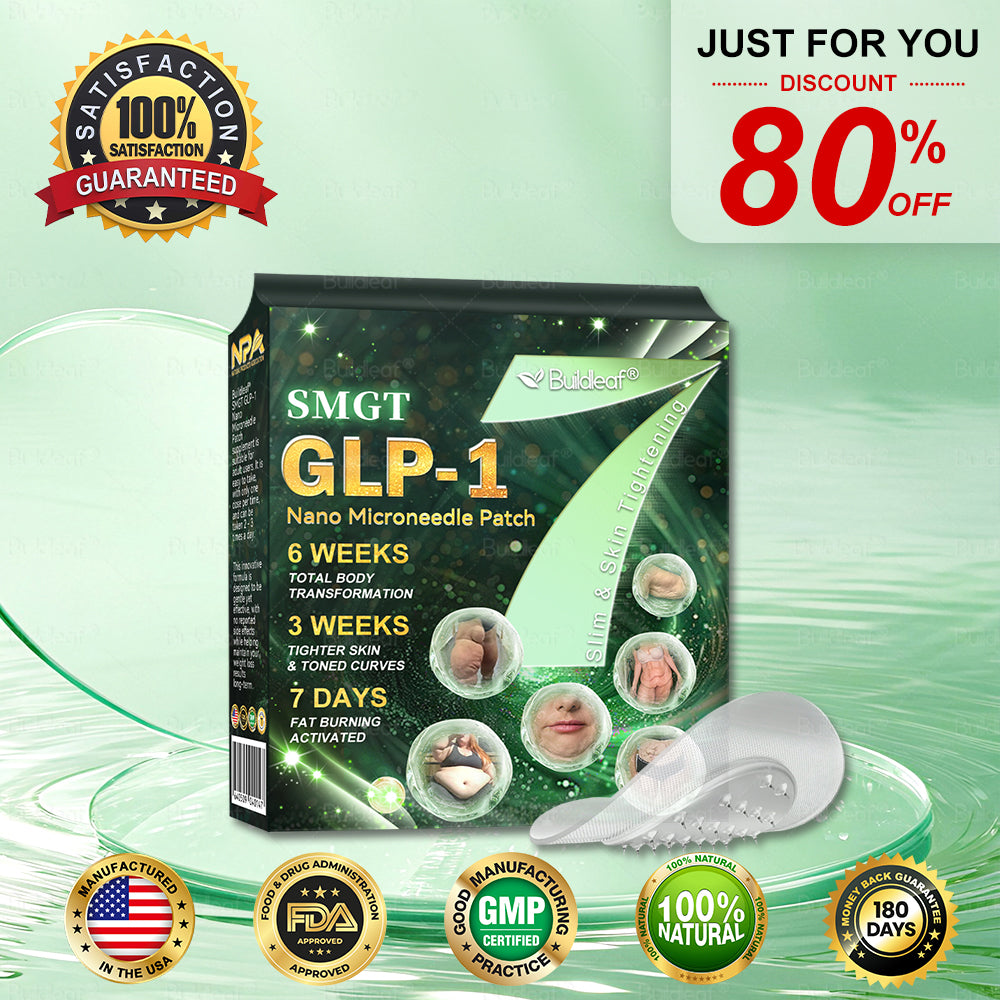 Official Store | ✨Buildleaf® SMGT-GLP-1 Nano Microneedle Patch with Collagen Peptides &Matrixyl 3000|Clinically Backed Slimming, Firming & Glucose Control|7-Day Results|Needle-Free Application